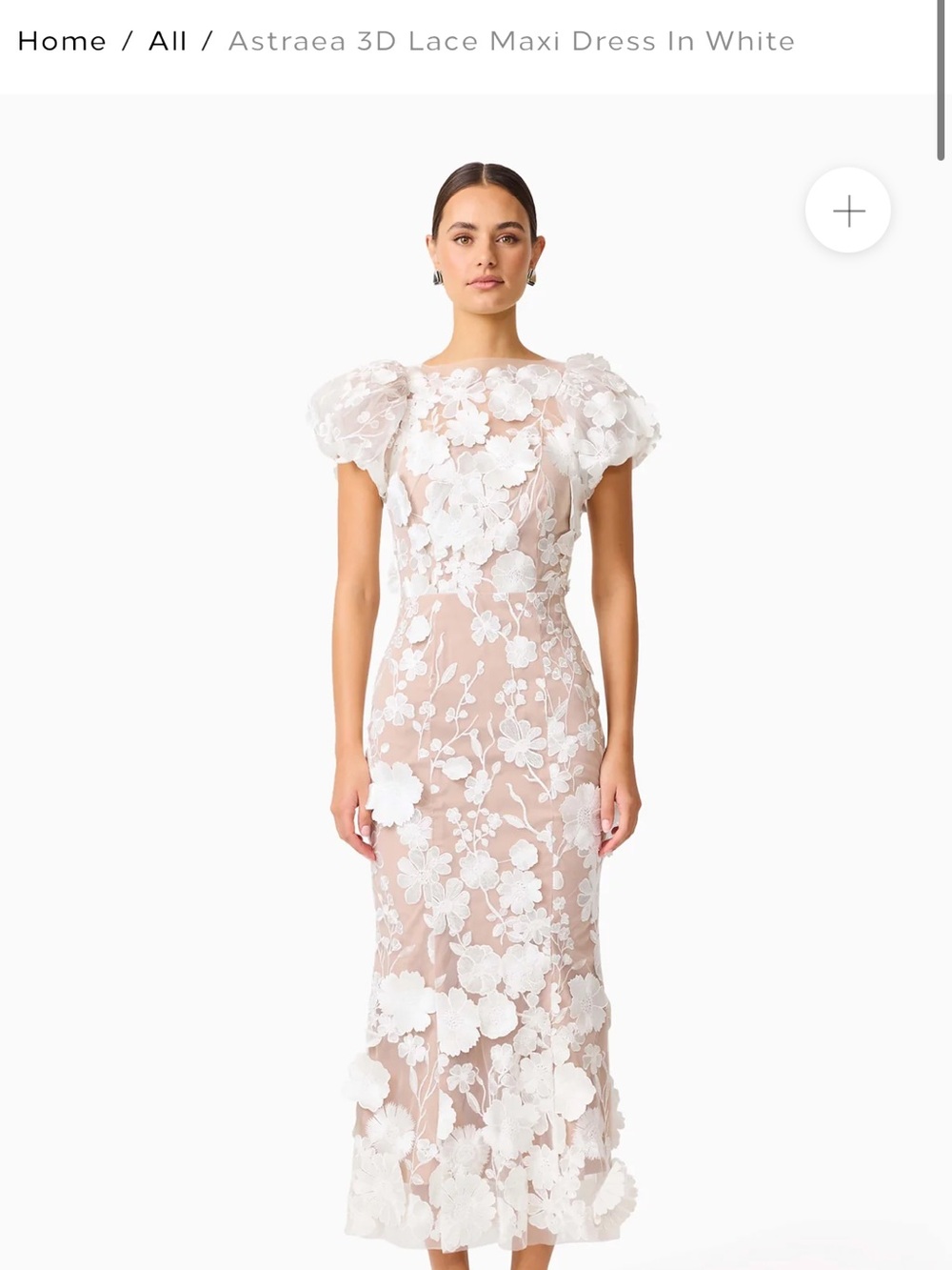 Elliatt White Floral Appliqué Maxi Dress